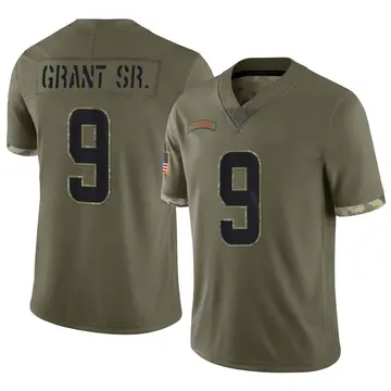 Nike Jakeem Grant Sr. Men's Limited Cleveland Browns Olive 2022 Salute To Service Jersey