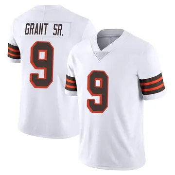 Nike Jakeem Grant Sr. Men's Limited Cleveland Browns White Vapor 1946 Collection Alternate Jersey