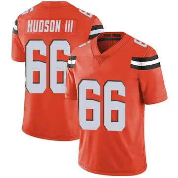 Nike James Hudson III Men's Limited Cleveland Browns Orange Alternate Vapor Untouchable Jersey