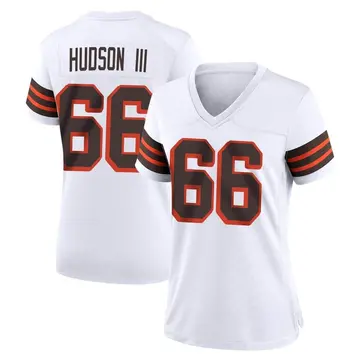 Nike James Hudson III Women's Game Cleveland Browns White 1946 Collection Alternate Jersey