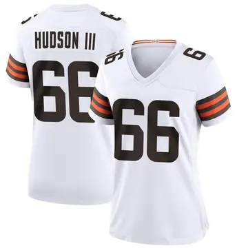 Nike James Hudson III Women's Game Cleveland Browns White Jersey