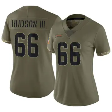 Nike James Hudson III Women's Limited Cleveland Browns Olive 2022 Salute To Service Jersey