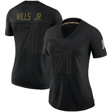 Nike Jedrick Wills Jr. Women's Limited Cleveland Browns Black 2020 Salute To Service Jersey