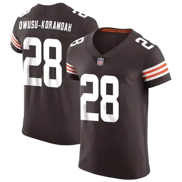 Nike Jeremiah Owusu-Koramoah Men's Elite Cleveland Browns Brown Vapor Jersey