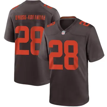 Nike Jeremiah Owusu-Koramoah Men's Game Cleveland Browns Brown Alternate Jersey