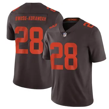 Nike Jeremiah Owusu-Koramoah Men's Limited Cleveland Browns Brown Vapor Alternate Jersey