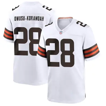 Nike Jeremiah Owusu-Koramoah Youth Game Cleveland Browns White Jersey