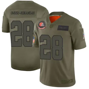 Nike Jeremiah Owusu-Koramoah Youth Limited Cleveland Browns Camo 2019 Salute to Service Jersey