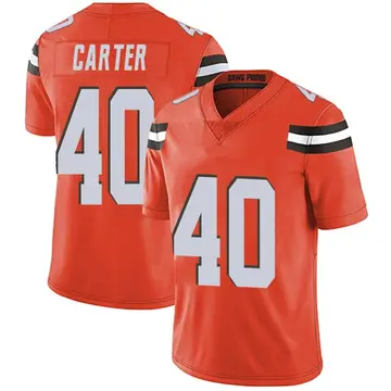 Nike Jermaine Carter Men's Limited Cleveland Browns Orange Alternate Vapor Untouchable Jersey