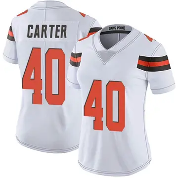 Nike Jermaine Carter Women's Limited Cleveland Browns White Vapor Untouchable Jersey