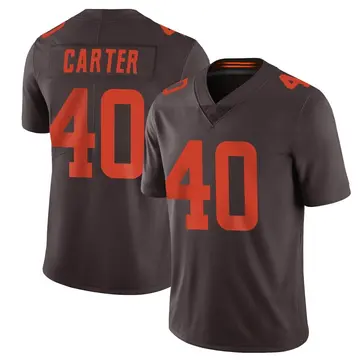 Nike Jermaine Carter Youth Limited Cleveland Browns Brown Vapor Alternate Jersey