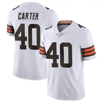 Nike Jermaine Carter Youth Limited Cleveland Browns White Vapor Untouchable Jersey