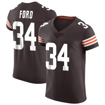 Nike Jerome Ford Men's Elite Cleveland Browns Brown Vapor Jersey
