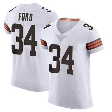 Nike Jerome Ford Men's Elite Cleveland Browns White Vapor Jersey