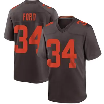 Nike Jerome Ford Men's Game Cleveland Browns Brown Alternate Jersey