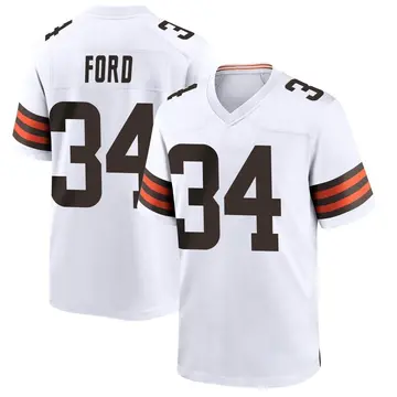 Nike Jerome Ford Men's Game Cleveland Browns White Jersey