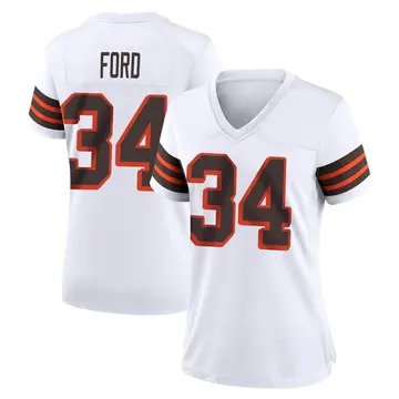 Nike Jerome Ford Women's Game Cleveland Browns White 1946 Collection Alternate Jersey