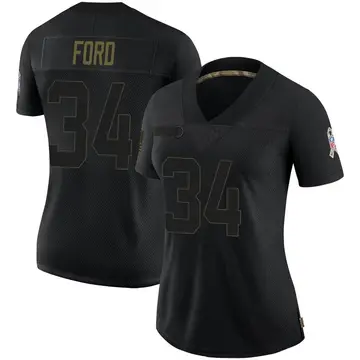 Nike Jerome Ford Women's Limited Cleveland Browns Black 2020 Salute To Service Jersey