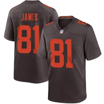 Nike Jesse James Men's Game Cleveland Browns Brown Alternate Jersey