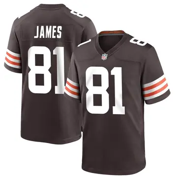 Nike Jesse James Men's Game Cleveland Browns Brown Team Color Jersey
