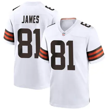 Nike Jesse James Men's Game Cleveland Browns White Jersey