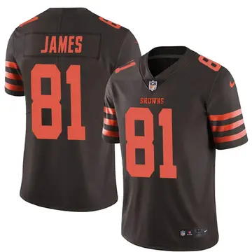 Nike Jesse James Men's Limited Cleveland Browns Brown Color Rush Jersey