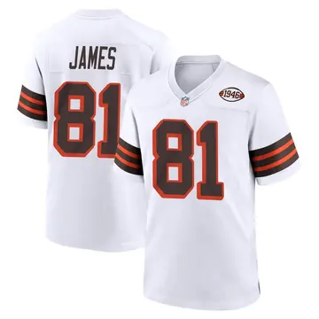 Nike Jesse James Youth Game Cleveland Browns White 1946 Collection Alternate Jersey