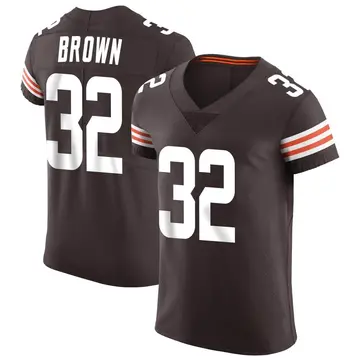 Nike Jim Brown Men's Elite Cleveland Browns Brown Vapor Jersey