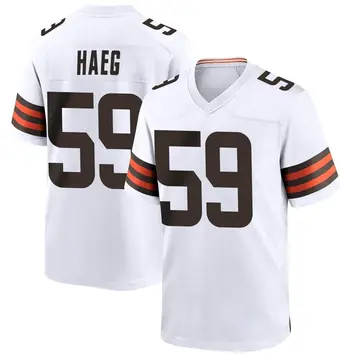 Nike Joe Haeg Men's Game Cleveland Browns White Jersey