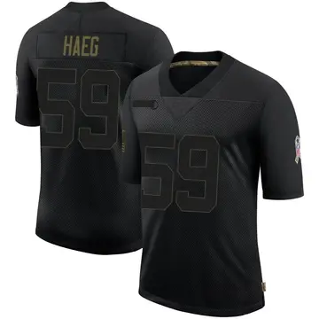 Nike Joe Haeg Men's Limited Cleveland Browns Black 2020 Salute To Service Jersey