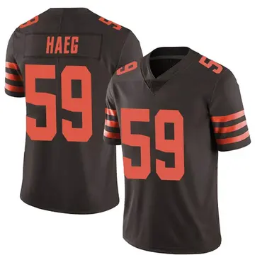 Nike Joe Haeg Men's Limited Cleveland Browns Brown Color Rush Jersey