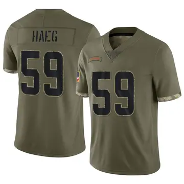 Nike Joe Haeg Men's Limited Cleveland Browns Olive 2022 Salute To Service Jersey