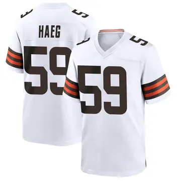 Nike Joe Haeg Youth Game Cleveland Browns White Jersey