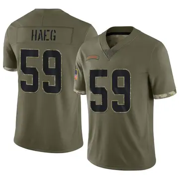 Nike Joe Haeg Youth Limited Cleveland Browns Olive 2022 Salute To Service Jersey