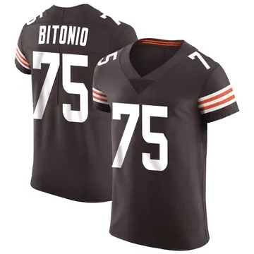 Nike Joel Bitonio Men's Elite Cleveland Browns Brown Vapor Jersey