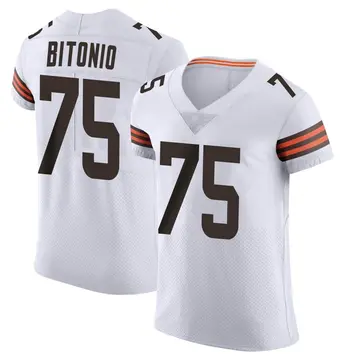 Nike Joel Bitonio Men's Elite Cleveland Browns White Vapor Jersey
