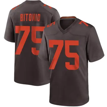 Nike Joel Bitonio Men's Game Cleveland Browns Brown Alternate Jersey