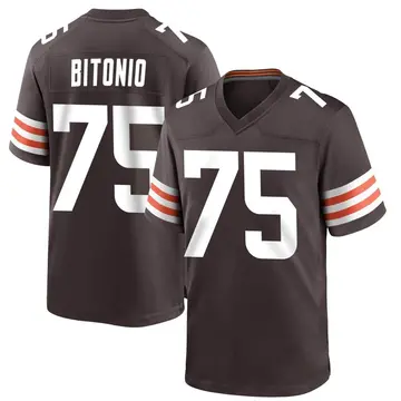 Nike Joel Bitonio Men's Game Cleveland Browns Brown Team Color Jersey