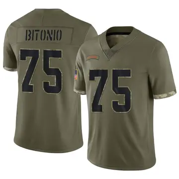 Nike Joel Bitonio Men's Limited Cleveland Browns Olive 2022 Salute To Service Jersey