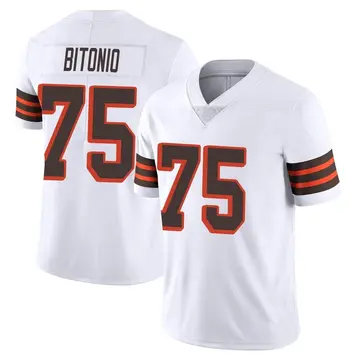 Nike Joel Bitonio Men's Limited Cleveland Browns White Vapor 1946 Collection Alternate Jersey