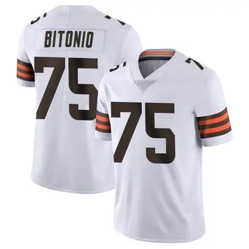 Nike Joel Bitonio Men's Limited Cleveland Browns White Vapor Untouchable Jersey