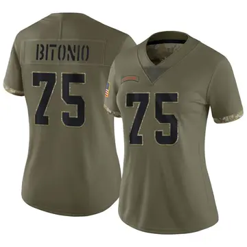 Nike Joel Bitonio Women's Limited Cleveland Browns Olive 2022 Salute To Service Jersey