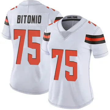 Nike Joel Bitonio Women's Limited Cleveland Browns White Vapor Untouchable Jersey