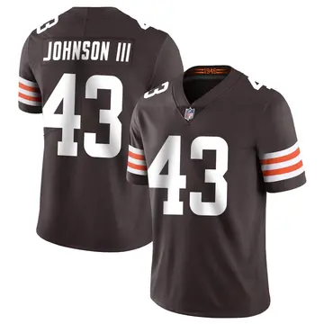 Nike John Johnson III Men's Limited Cleveland Browns Brown Team Color Vapor Untouchable Jersey
