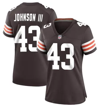 Nike John Johnson III Women's Game Cleveland Browns Brown Team Color Jersey