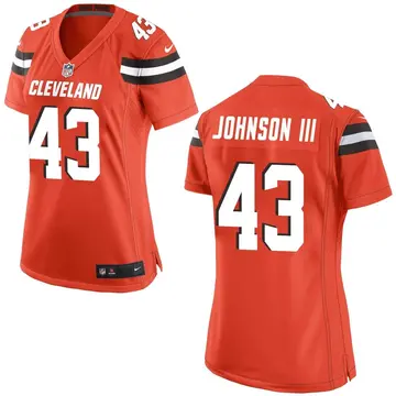 Nike John Johnson III Women's Game Cleveland Browns Orange Alternate Jersey