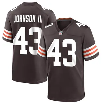 Nike John Johnson III Youth Game Cleveland Browns Brown Team Color Jersey