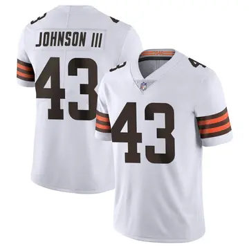 Nike John Johnson III Youth Limited Cleveland Browns White Vapor Untouchable Jersey
