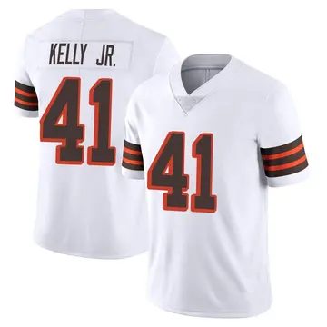 Nike John Kelly Jr. Men's Limited Cleveland Browns White Vapor 1946 Collection Alternate Jersey