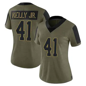 Nike John Kelly Jr. Women's Limited Cleveland Browns Olive 2021 Salute To Service Jersey